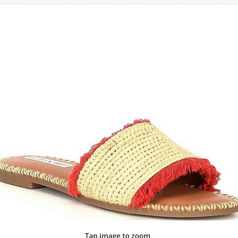 Chelsea & Violet Rafa Fringe Flat Sandals.